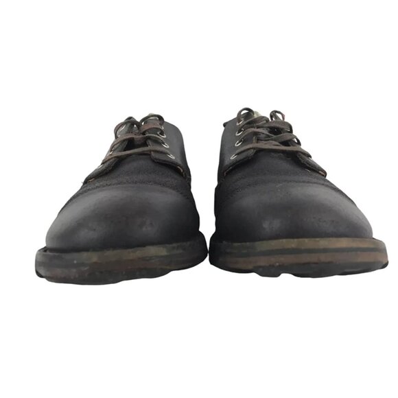 Medium Mens Dark Brown Round Toe Lace Up Derby‎ Dress Shoes Size US 10.5 - Picture 3 of 11